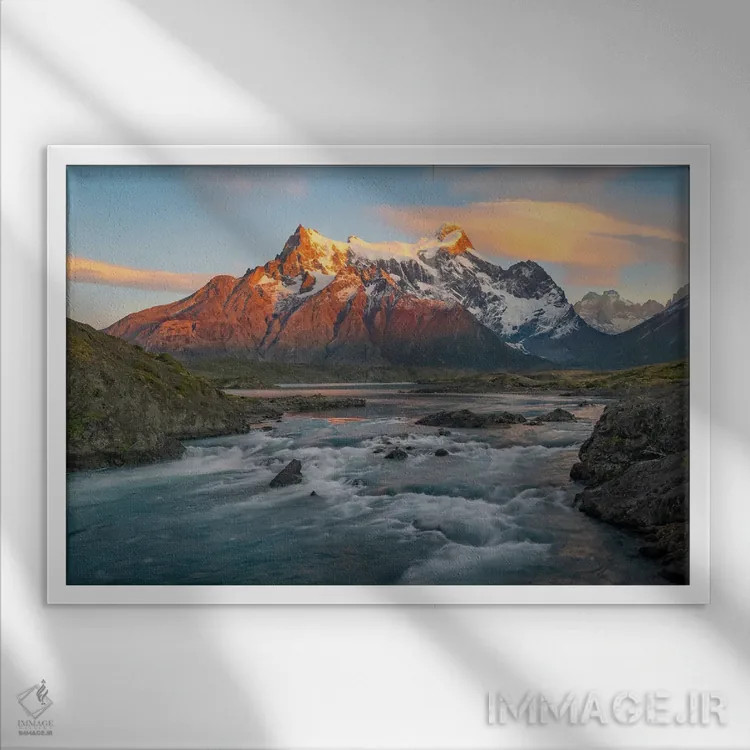 تابلو کوه پاین گرانده اثر استیو برکلی - نمای قابدار سفید