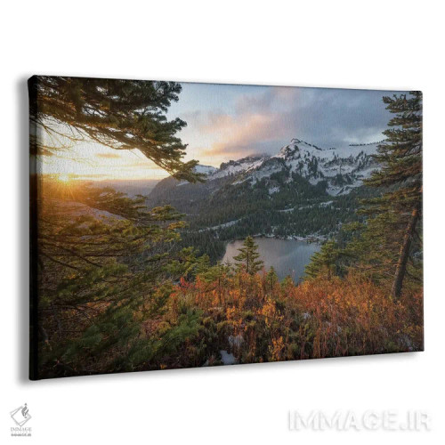 تابلو پاییز دریاچه لوییز اثر استیو برکلی - نمای پرسپکتیو محصول