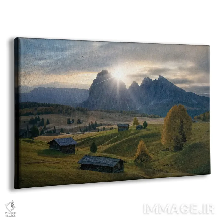 تابلو نخستین نور در آلپ د سیوسی V اثر استیو برکلی - نمای پرسپکتیو محصول