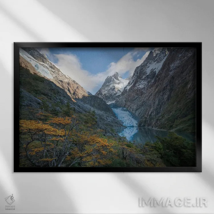 تابلو پاییز پاتاگونیا اثر استیو برکلی - نمای قابدار مشکی