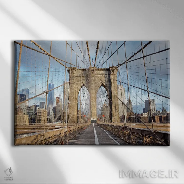 تابلو پل بروکلین III اثر آلن بلاوشتاین - نمای روبهرو روی دیوار