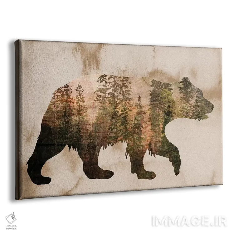 تابلو سایهخرس در جنگل قهوهای اثر بلوبرد بارن (استودیوی هنری) - نمای پرسپکتیو محصول