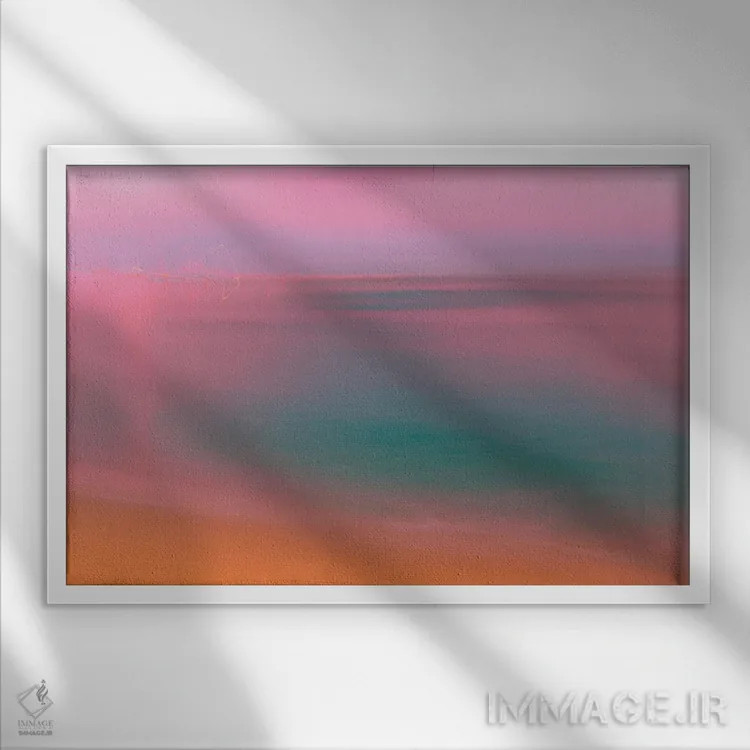 تابلو غروب آهسته اثر بلی - نمای قابدار سفید