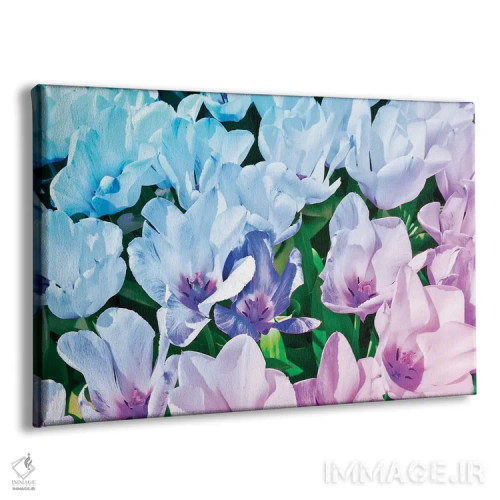 تابلو لالههای نیلی آبی اثر بلی - نمای پرسپکتیو محصول