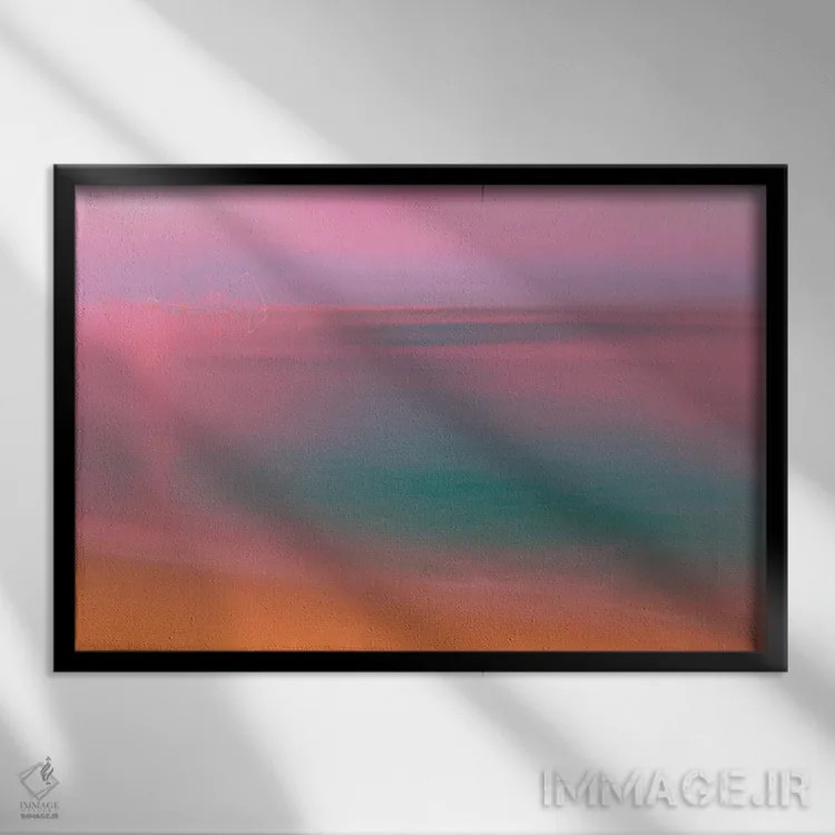 تابلو غروب آهسته اثر بلی - نمای قابدار مشکی