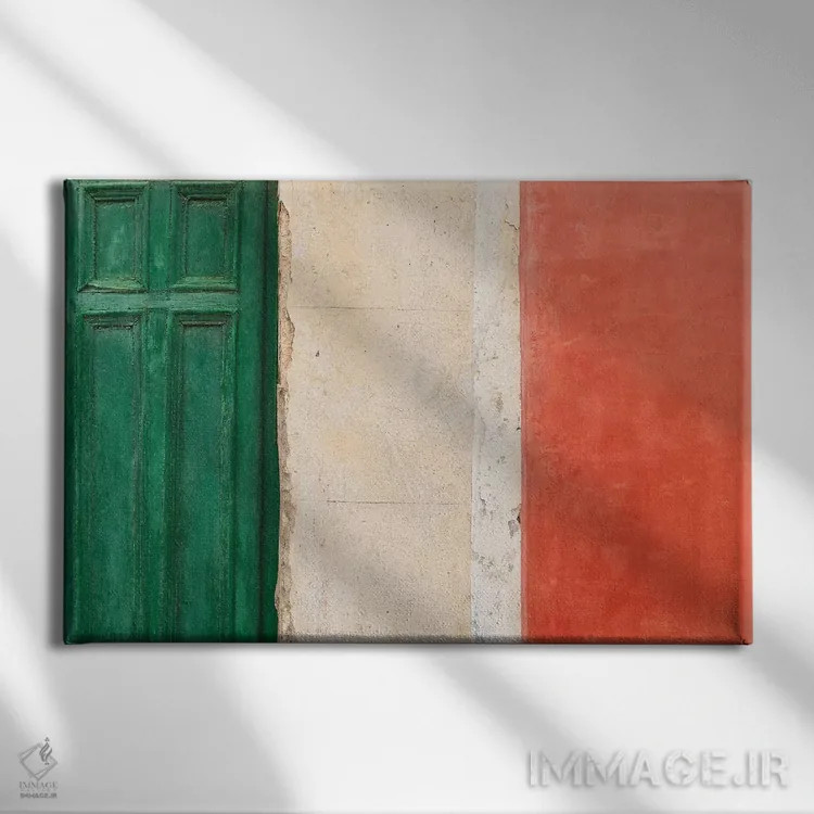 تابلو دیوار خیابان ایتالیایی اثر بلی - نمای روبهرو روی دیوار