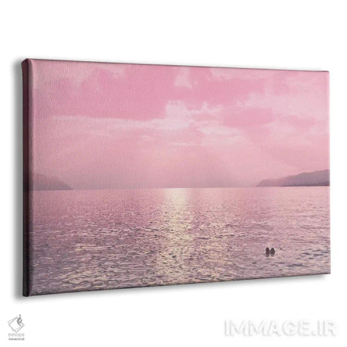 تابلو بوسه در دریاچه هنگام غروب اثر بلی - نمای پرسپکتیو محصول