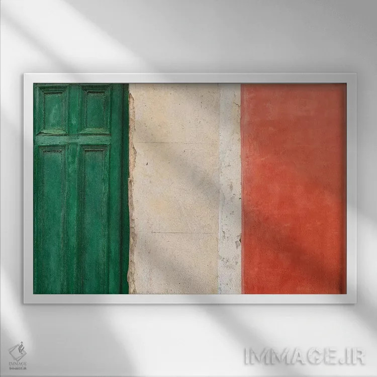 تابلو دیوار خیابان ایتالیایی اثر بلی - نمای قابدار سفید