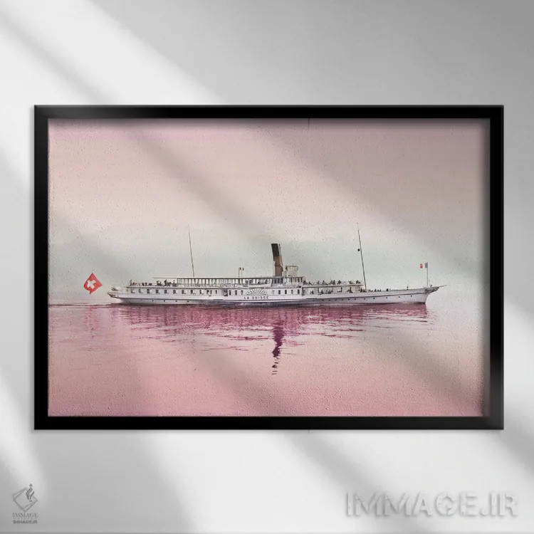 تابلو افقهای جدید اثر بلی - نمای قابدار مشکی