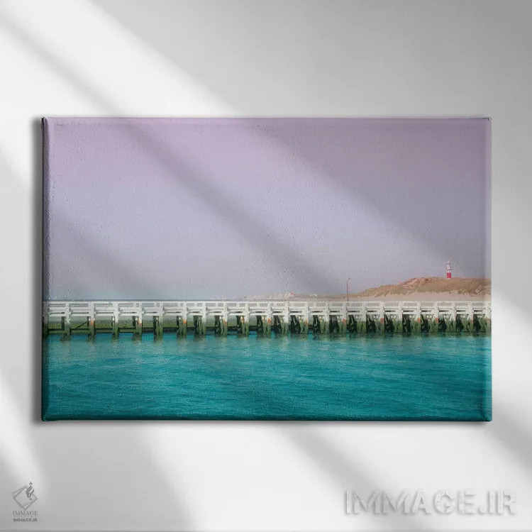 تابلو اسکلهٔ دریای شمال اثر بلی - نمای روبهرو روی دیوار