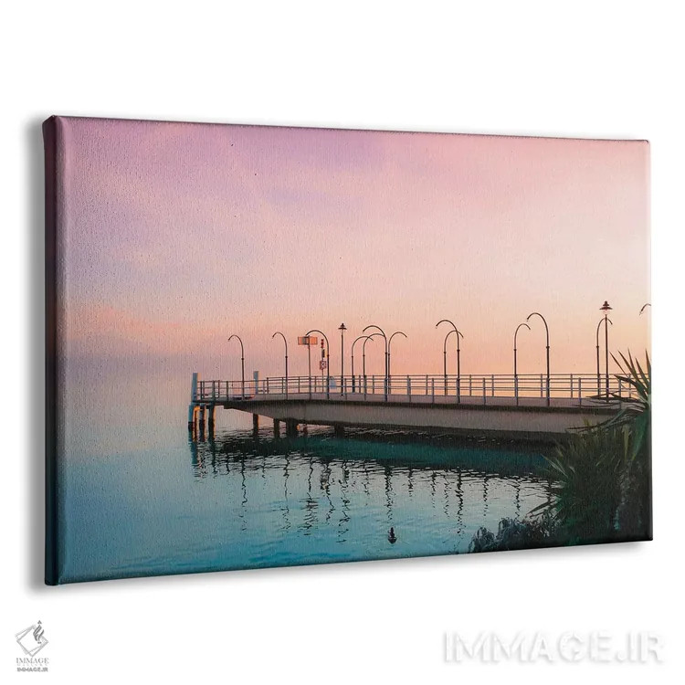 تابلو در امتداد دریاچه ژنو هنگام غروب اثر بلی - نمای پرسپکتیو محصول