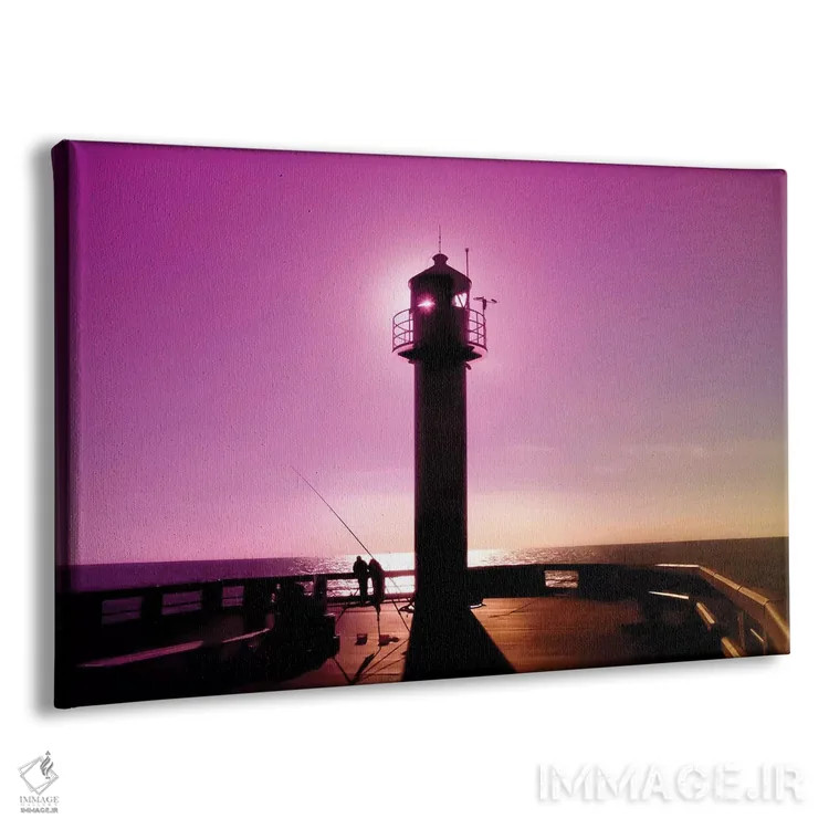 تابلو رمانس هنگام غروب زیر فانوس دریایی اثر بلی - نمای پرسپکتیو محصول