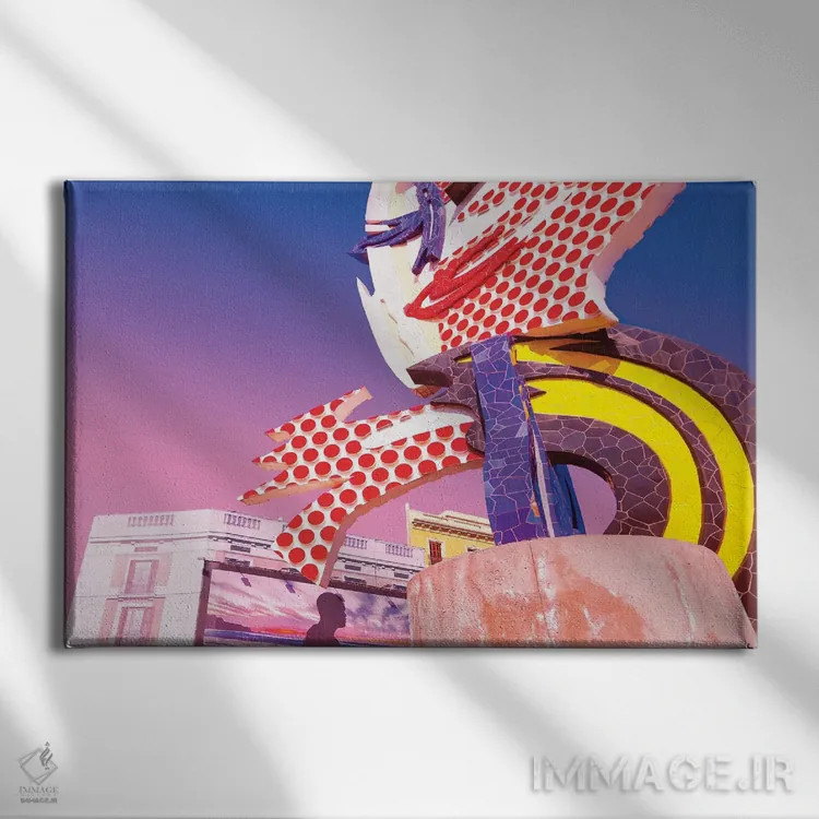 تابلو شهر پاپآرت بارسلونا (اسپانیا) اثر بلی - نمای روبهرو روی دیوار