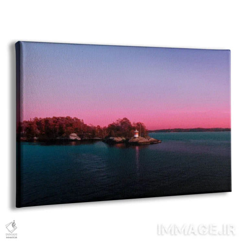 تابلو غروب بر فراز جزیره اثر بلی - نمای پرسپکتیو محصول