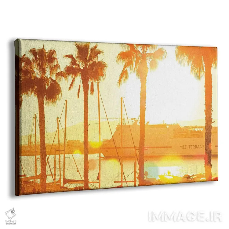 تابلو بندرگاه هنگام غروب اثر بلی - نمای پرسپکتیو محصول