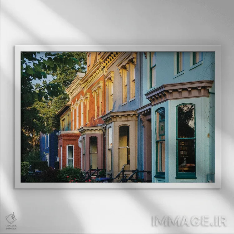 تابلو Capitol Hill,خیابان ایندیپندنس، کپیتال هیل اثر جان بیلوس - نمای قابدار سفید