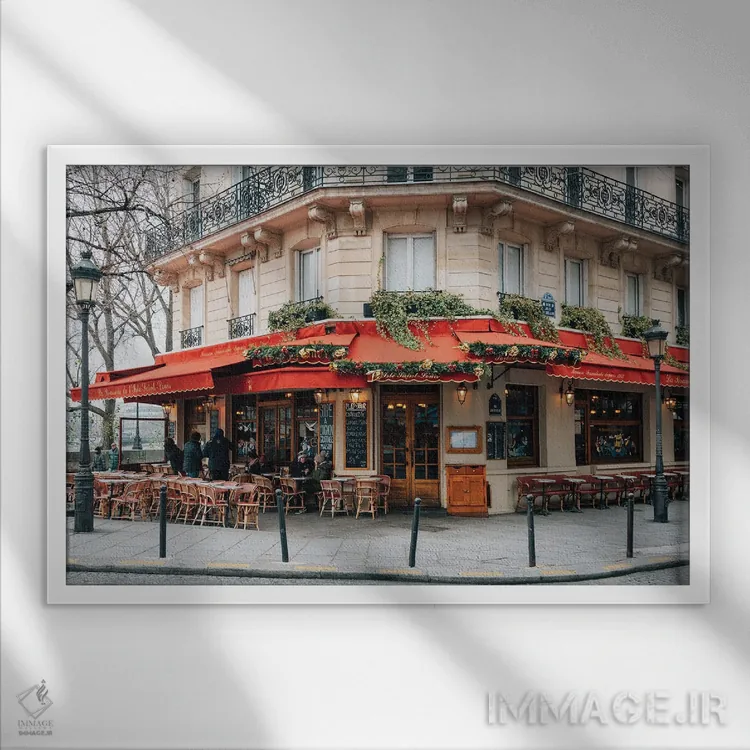 تابلو رستوران ایل سن لویی II اثر جان بیلوس - نمای قابدار سفید