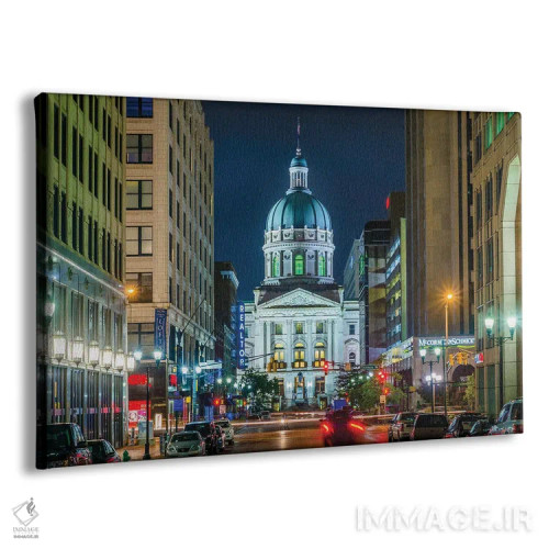 تابلو خیابان مارکت و ساختمان دولتی اثر جان بیلوس - نمای پرسپکتیو محصول