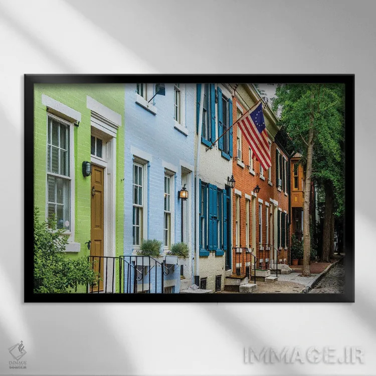 تابلو رنگهای پاناما اثر جان بیلوس - نمای قابدار مشکی