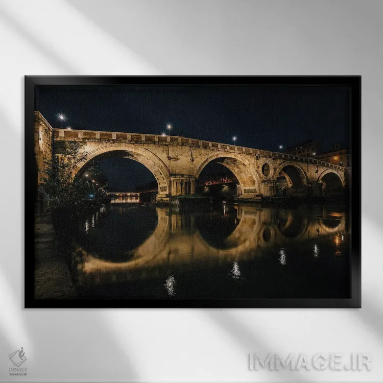 تابلو پل سیستو I (رم) اثر جان بیلوس - نمای قابدار مشکی