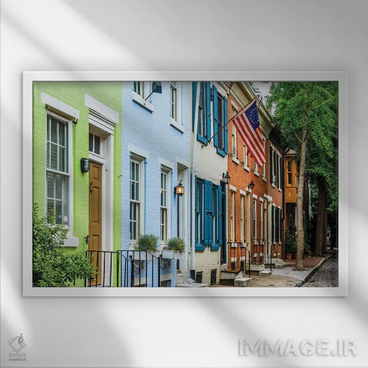 تابلو رنگهای پاناما اثر جان بیلوس - نمای قابدار سفید