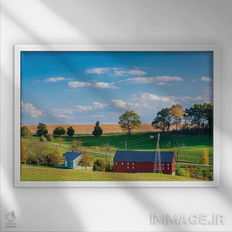 تابلو دلانگیز اثر جان بیلوس - نمای قابدار سفید