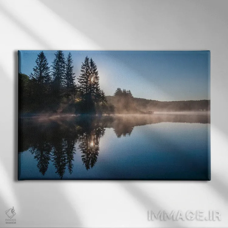 تابلو طلوع سپیده در قله اسپرَوس اثر جان بیلوس - نمای روبهرو روی دیوار