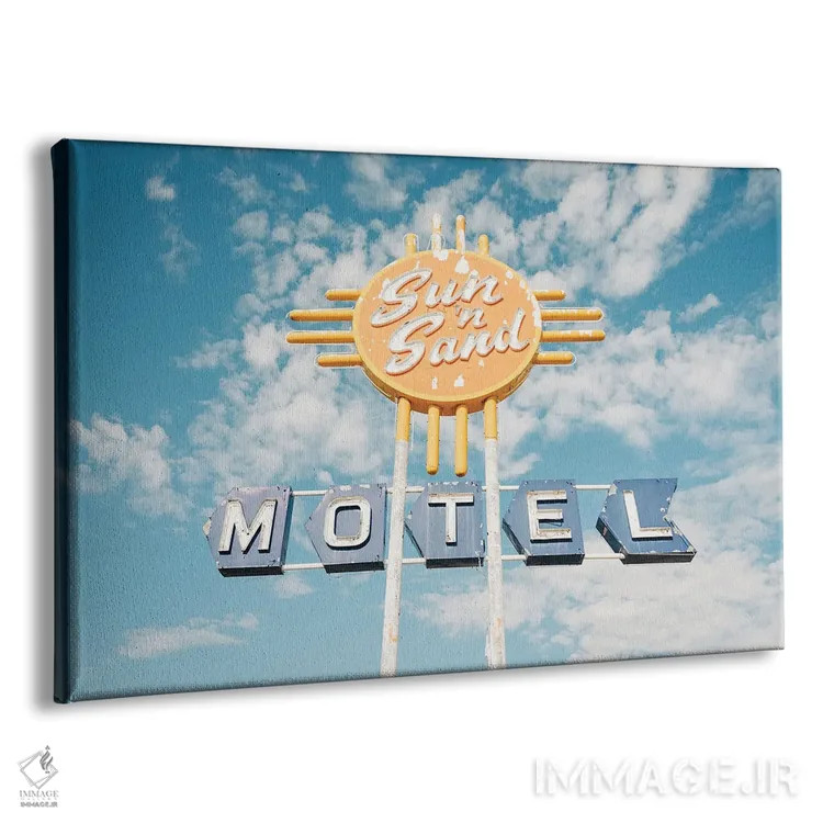 تابلو Route 66,متل سان اند سند، جاده ۶۶ اثر جان بیلوس - نمای پرسپکتیو محصول