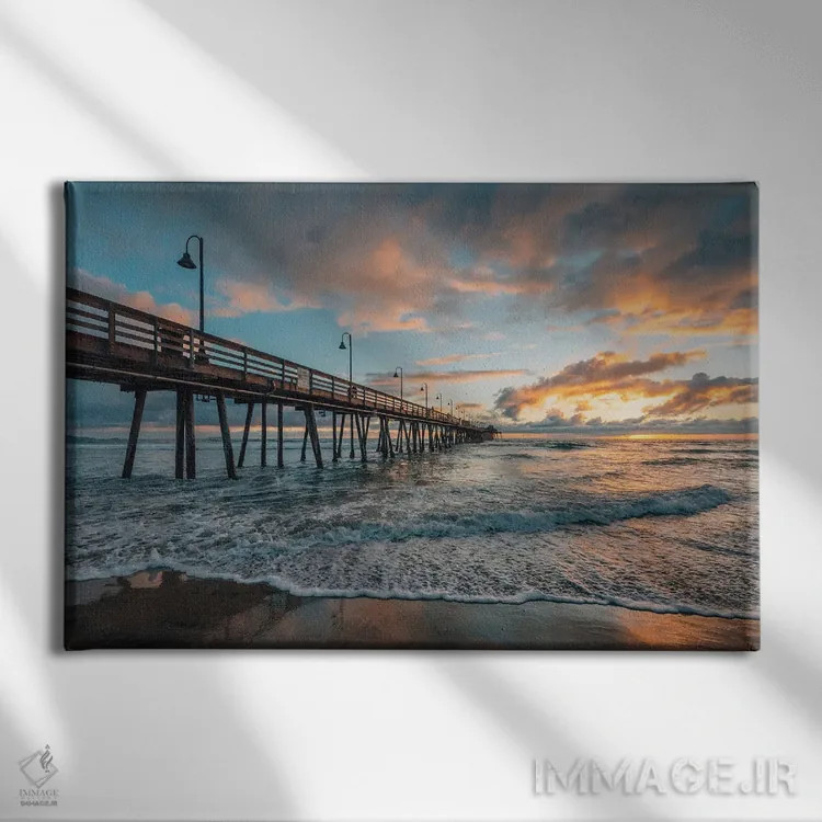 تابلو Imperial Beach I,غروب، ساحل امپریال I اثر جان بیلوس - نمای روبهرو روی دیوار