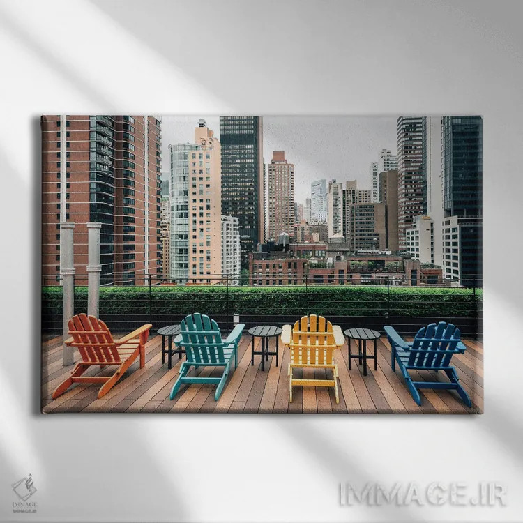 تابلو بنشینید I اثر جان بیلوس - نمای روبهرو روی دیوار