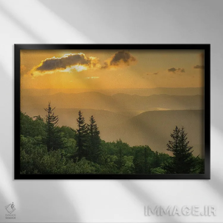 تابلو محوطه حفاظتشده بیِر راکس III اثر جان بیلوس - نمای قابدار مشکی