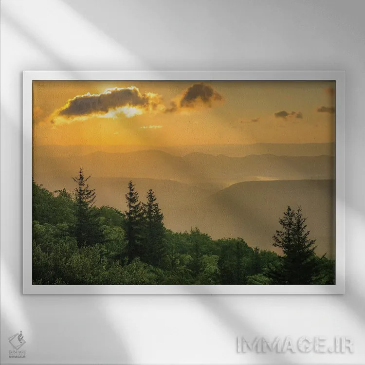 تابلو محوطه حفاظتشده بیِر راکس III اثر جان بیلوس - نمای قابدار سفید