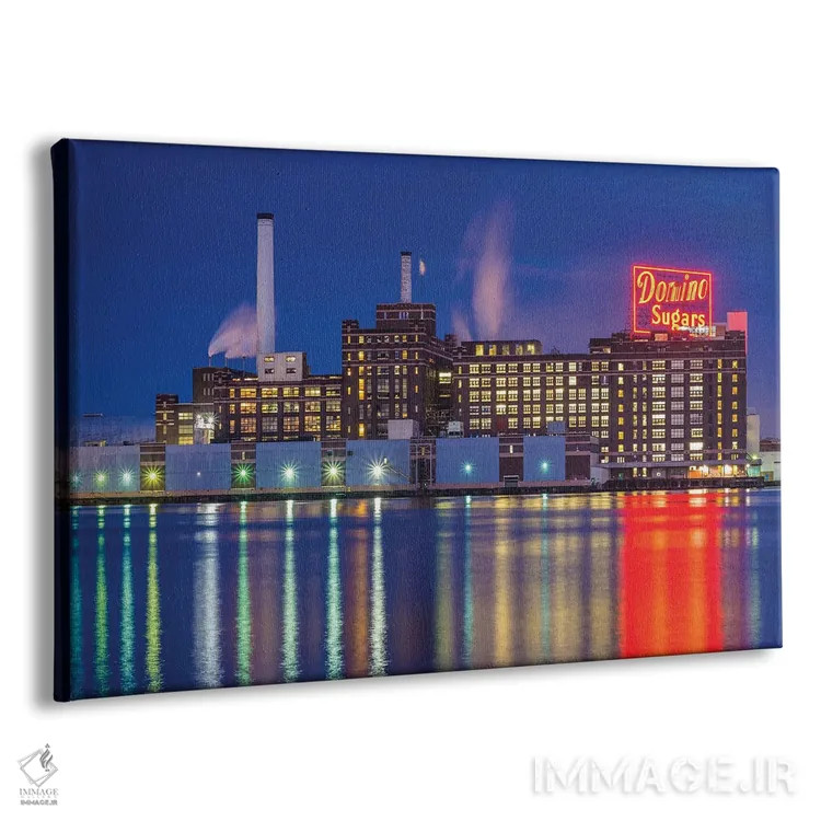 تابلو کارخانه شکر دومینو اثر جان بیلوس - نمای پرسپکتیو محصول