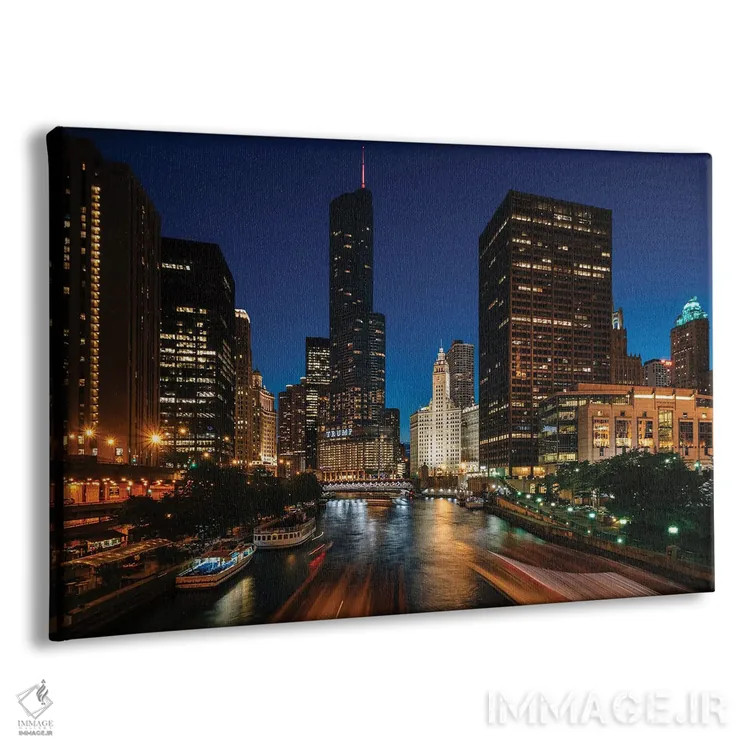 تابلو رودخانه شیکاگو اثر جان بیلوس - نمای پرسپکتیو محصول