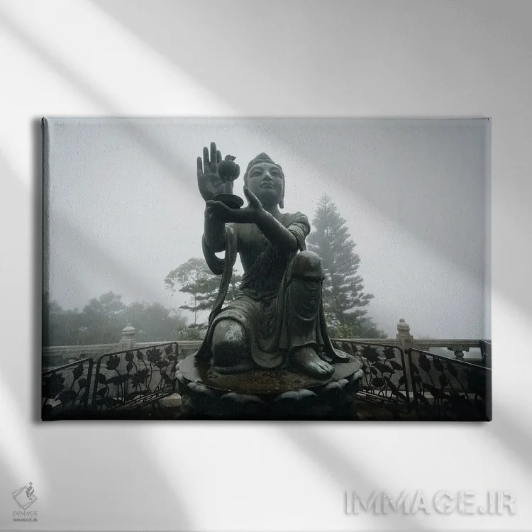 تابلو بودای بزرگ اثر جان بیلوس - نمای روبهرو روی دیوار