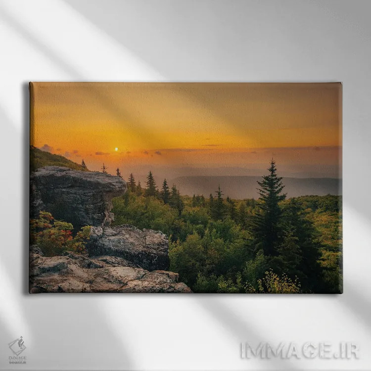 تابلو طلوع بیِر راکس I اثر جان بیلوس - نمای روبهرو روی دیوار