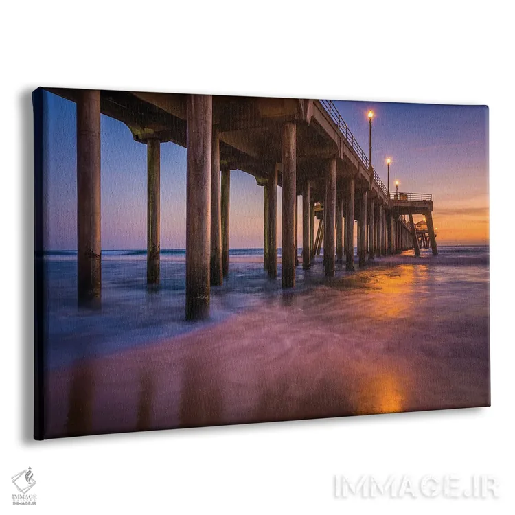 تابلو اسکله هنگام گرگ و میش اثر جان بیلوس - نمای پرسپکتیو محصول