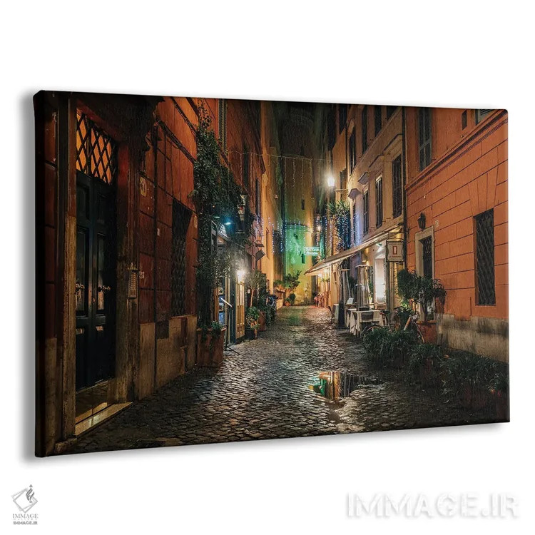 تابلو کوچه اسکاوولینو I (رم) اثر جان بیلوس - نمای پرسپکتیو محصول