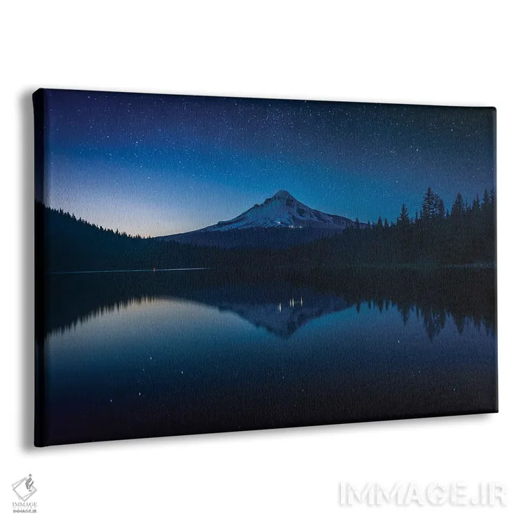 تابلو انعکاس کوه هود در دریاچه تریلیوم II اثر جان بیلوس - نمای پرسپکتیو محصول