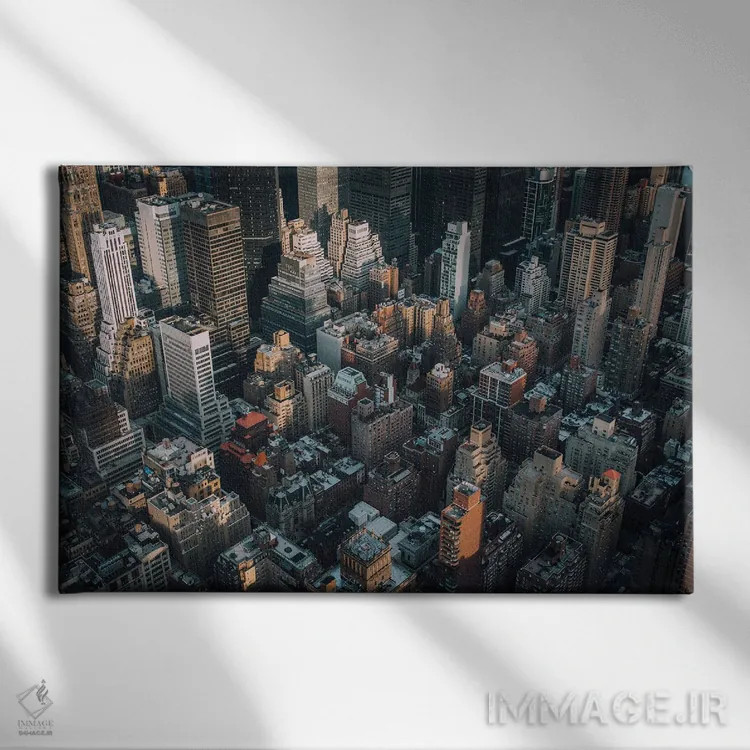 تابلو نمای چشمپرنده میدتاون II اثر جان بیلوس - نمای روبهرو روی دیوار