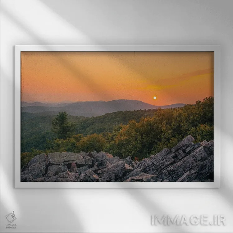 تابلو Shenandoah,طلوع بلکراک، شناندوآ اثر جان بیلوس - نمای قابدار سفید