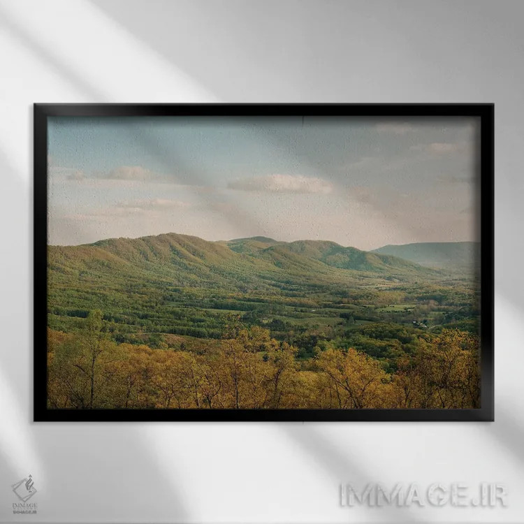 تابلو مناظر بلو ریج I اثر جان بیلوس - نمای قابدار مشکی