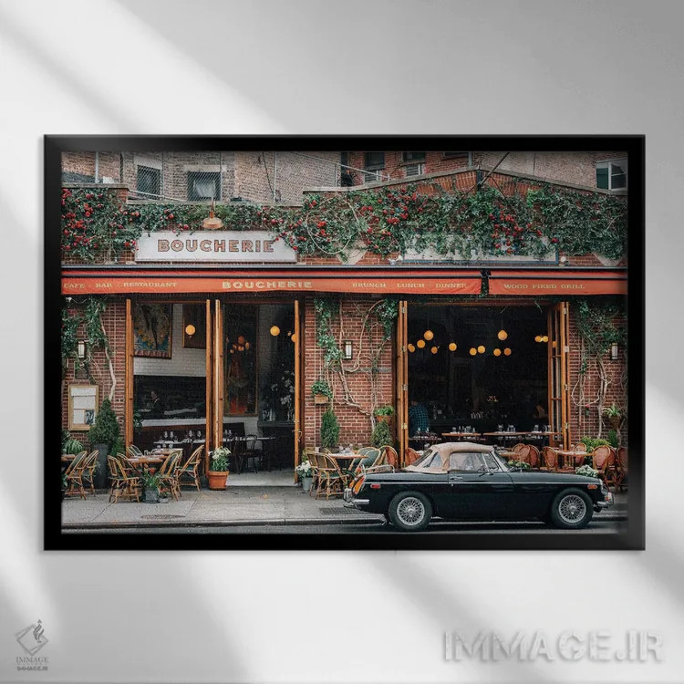 تابلو بوچری (قصابی فرانسوی) اثر جان بیلوس - نمای قابدار مشکی