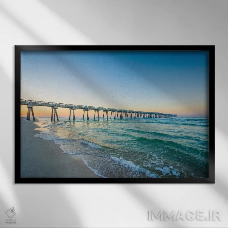 تابلو آب خنک اثر جان بیلوس - نمای قابدار مشکی