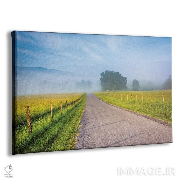 تابلو مه روستایی اثر جان بیلوس - نمای پرسپکتیو محصول