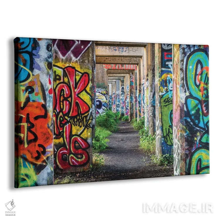 تابلو اسکله گرافیتی III اثر جان بیلوس - نمای پرسپکتیو محصول