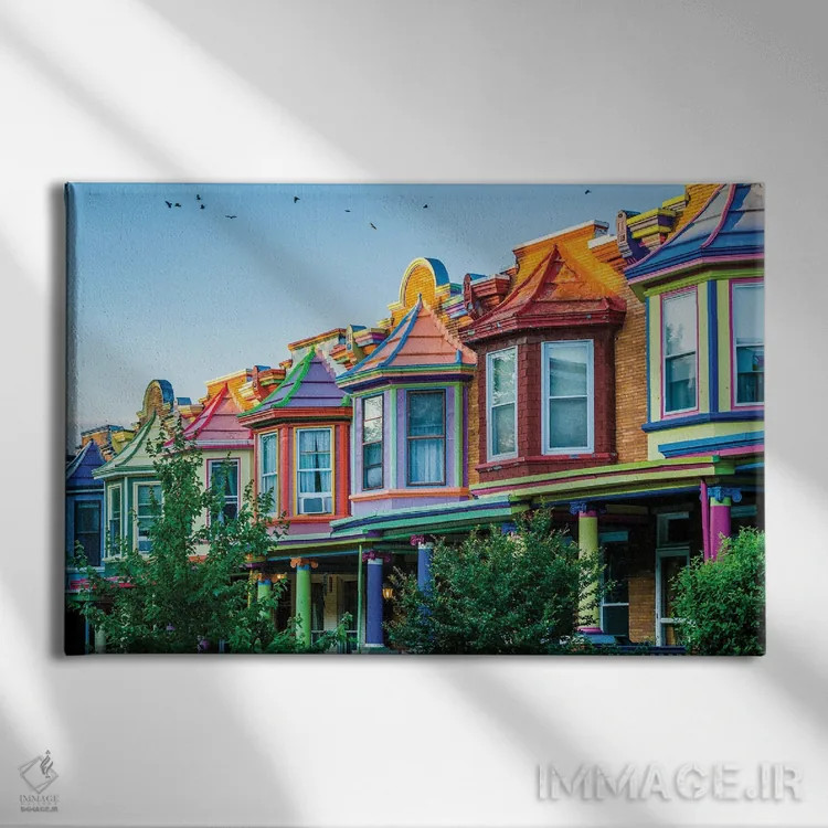 تابلو رنگهای گیلفورد اثر جان بیلوس - نمای روبهرو روی دیوار