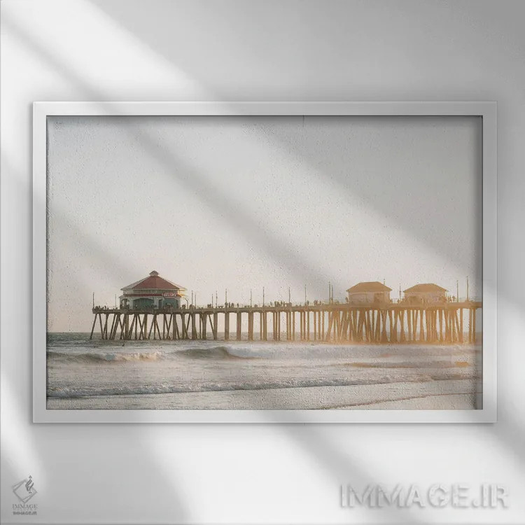 تابلو اسکله اچبی III اثر جان بیلوس - نمای قابدار سفید