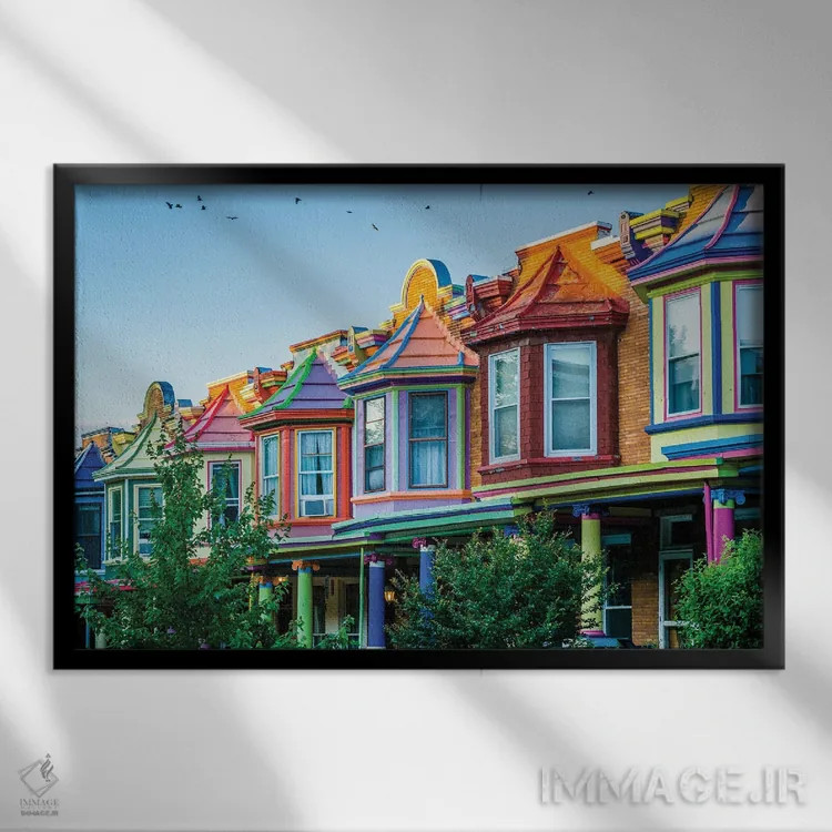 تابلو رنگهای گیلفورد اثر جان بیلوس - نمای قابدار مشکی