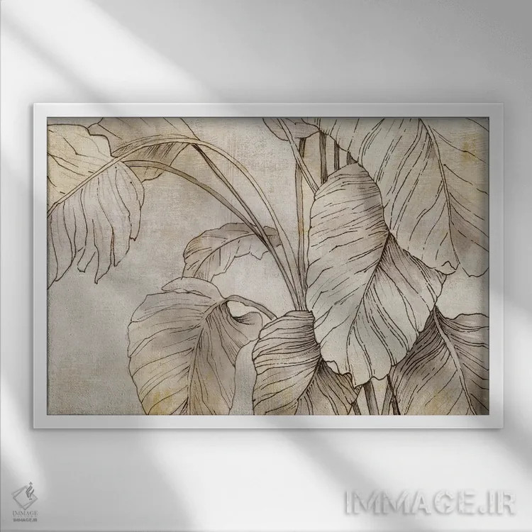 تابلو هارمونی طلایی اثر الکس بلک - نمای قابدار سفید